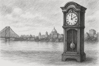 Poem written by Shonkho, on Tarini - The Grandfather's clock